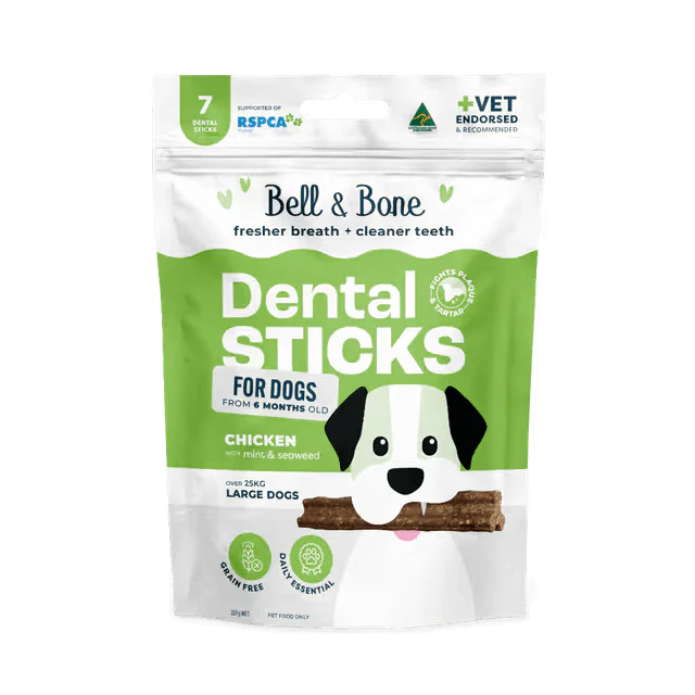 Bell & Bone Dental Stick Chicken, Mint, Seaweed Dog Treat 7 Pack - Image 3