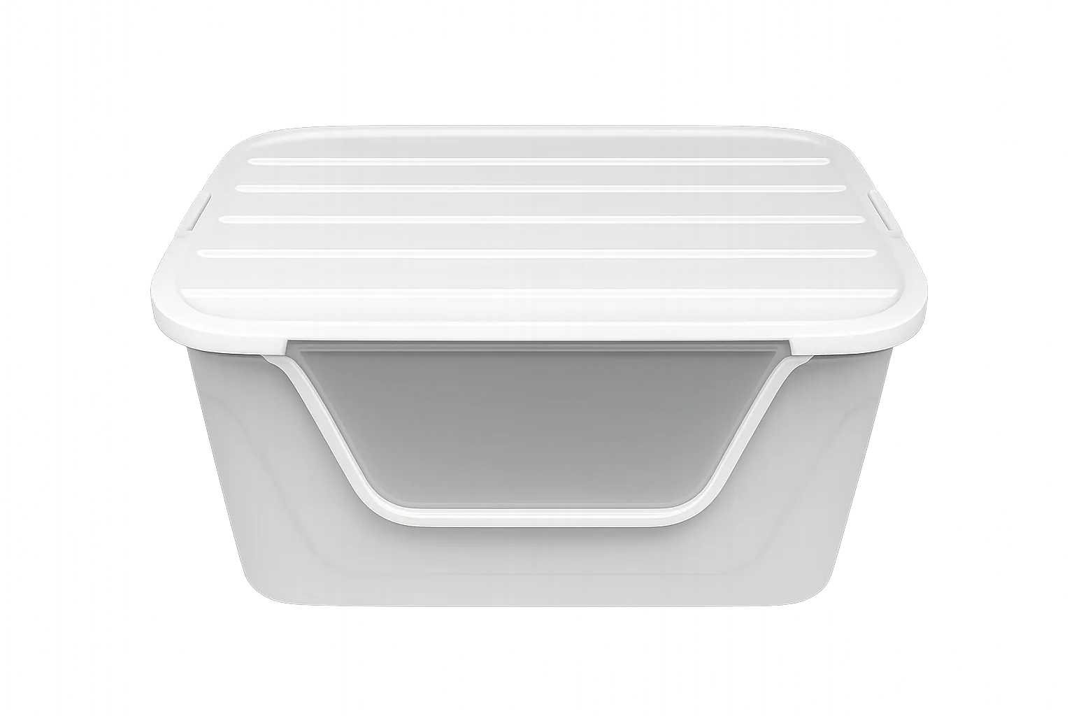 ADS Pet Fully Enclosed Large Cat Litter Tray with Lid - Gray