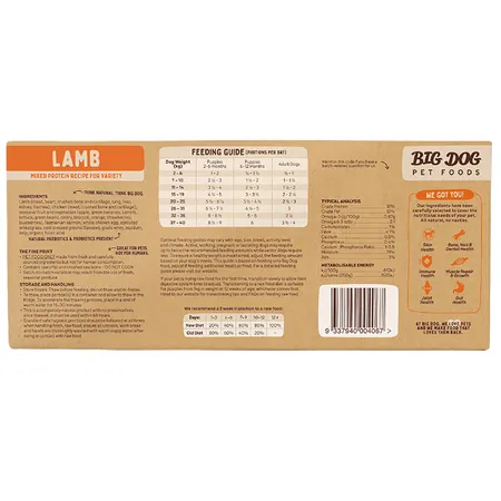Big Dog Barf Lamb Raw Dog Food 3KG - Image 4