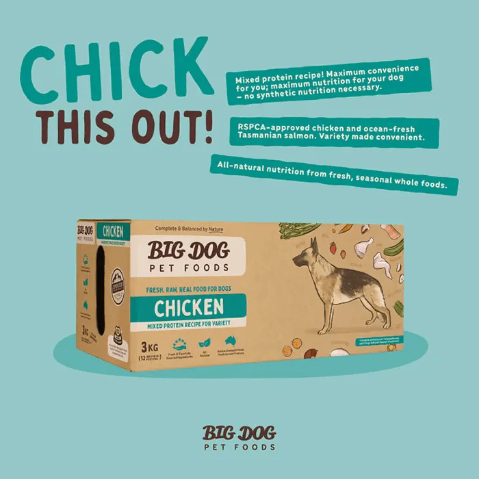 Big Dog Barf Chicken Raw Dog Food 3KG - Image 2