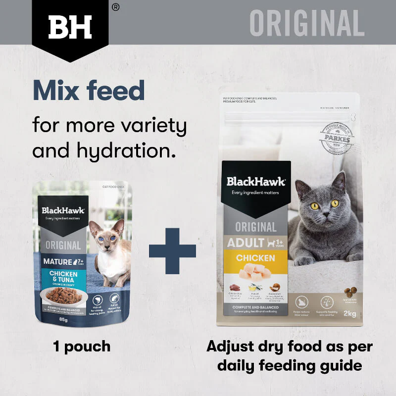 Black Hawk Chicken Tuan Gravy Mature 7+ Wet Cat Food - Image 6