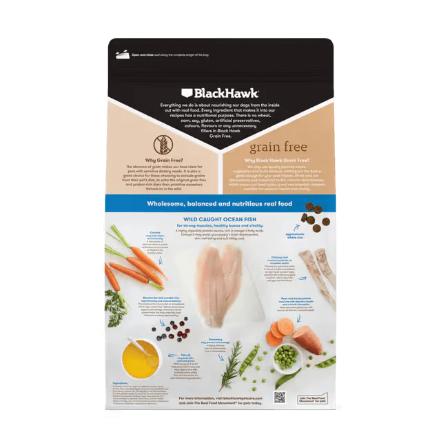 Black Hawk Grain Free Dry Dog Food Puppy Wild Caught Ocean Fish - Image 2