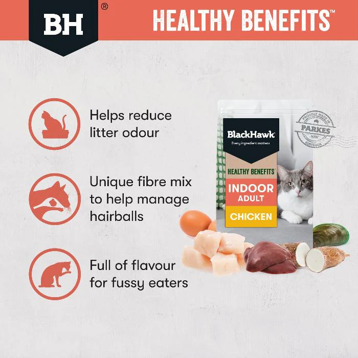 Black Hawk Healthy Benefits Chicken Indoor Adult Dry Cat Food - Image 3