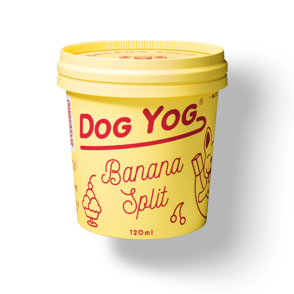 DOG YOG Banana Split Yog Cultured ICE CREAM - for Dog 120G