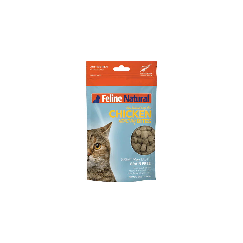 Feline Natural Cat Treats Freeze Dried Chicken Healthy Bites 50g