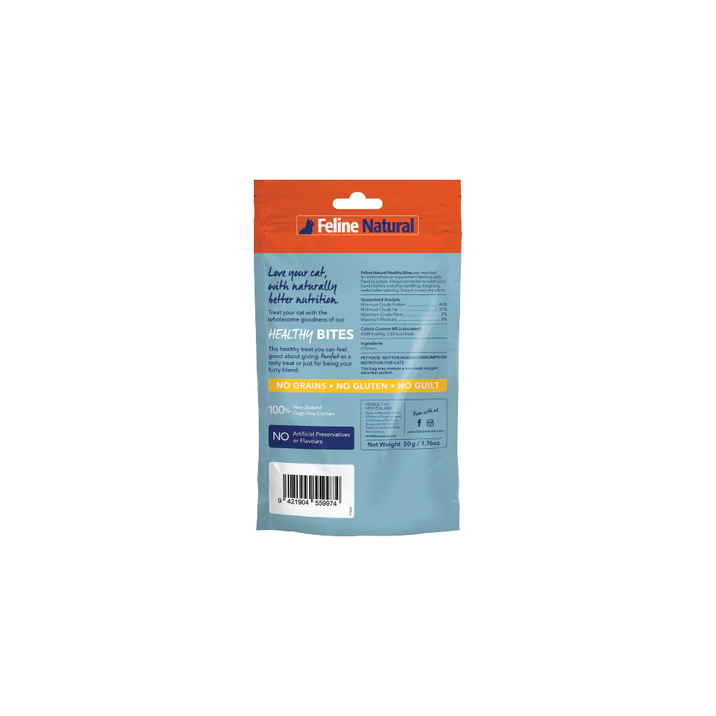 Feline Natural Cat Treats Freeze Dried Chicken Healthy Bites 50g - Image 2