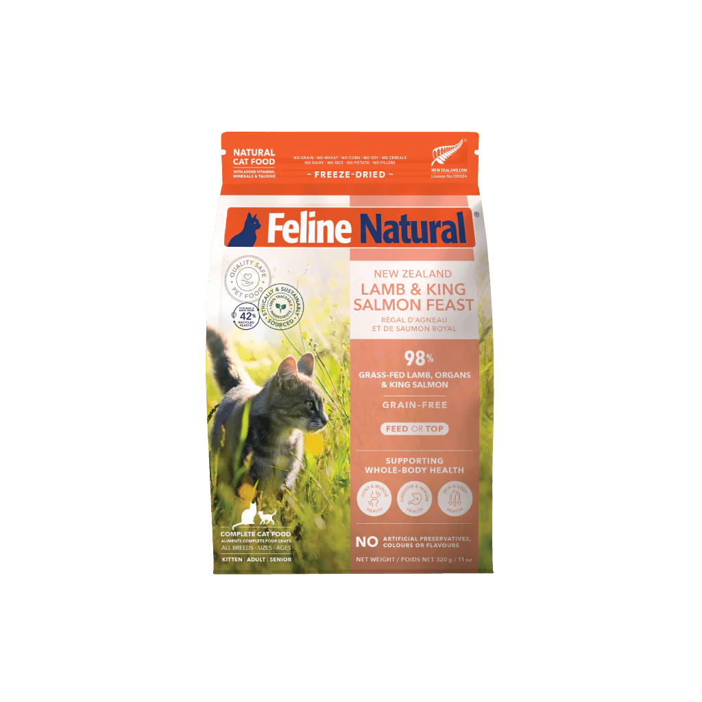 Feline Natural Lamb And Salmon Freeze Dried Cat Food
