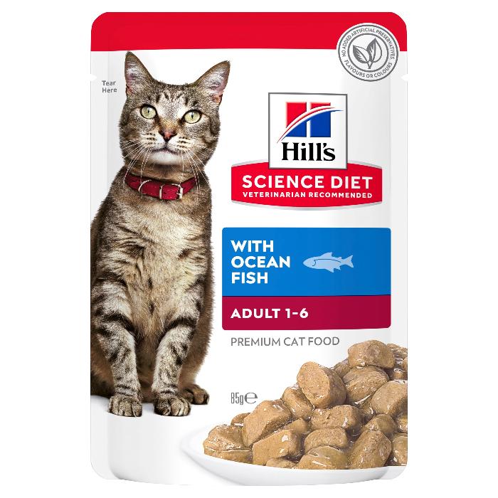 Hill's Science Diet Adult Ocean Fish Pouches Wet Cat Food - Image 3