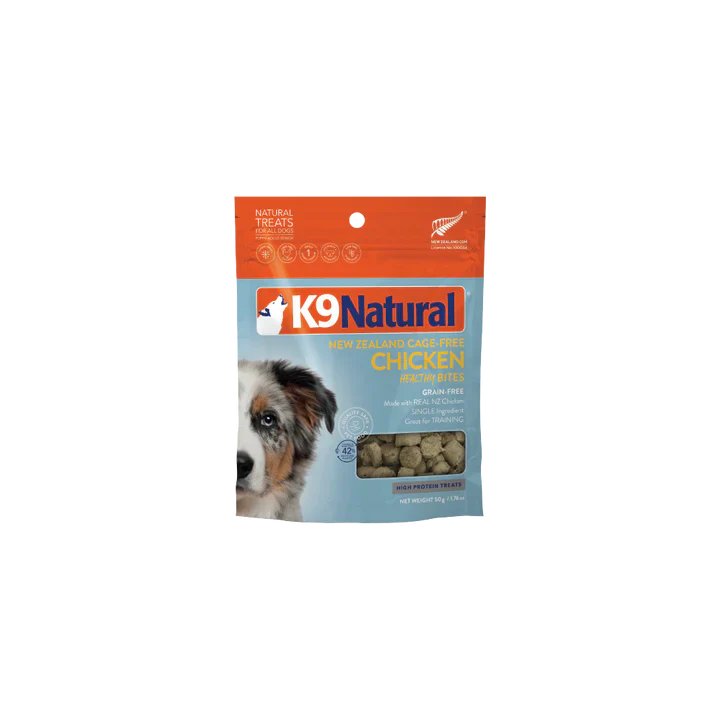 K9 NATURAL Freeze Dried Chicken Healthy Bites Dog Treats 50G