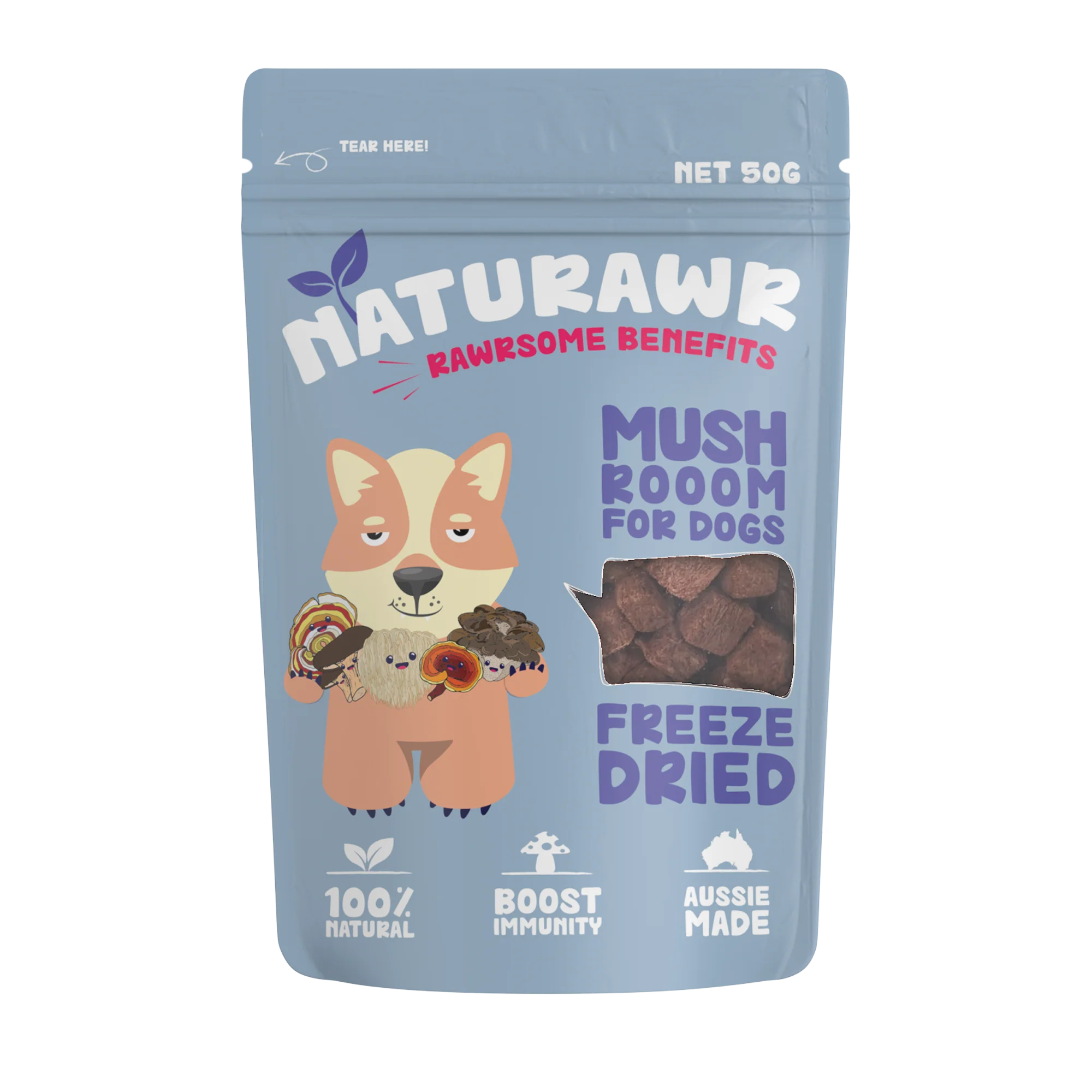 NATURAWR Mushroom Freeze Dried Dogs Treats 50G