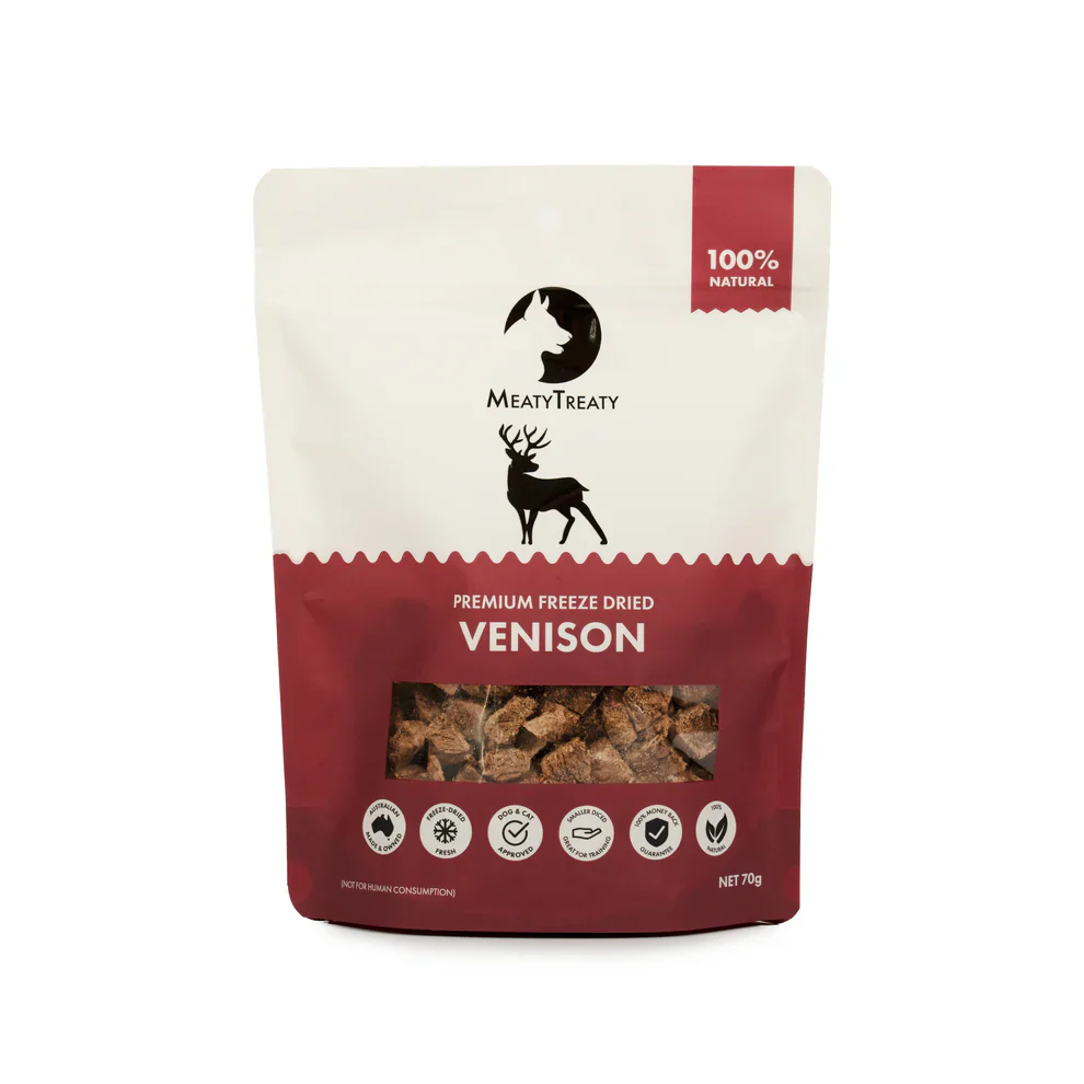 MEATY TREATY Freeze Dried Venison Dogs & Cats Treat 70G