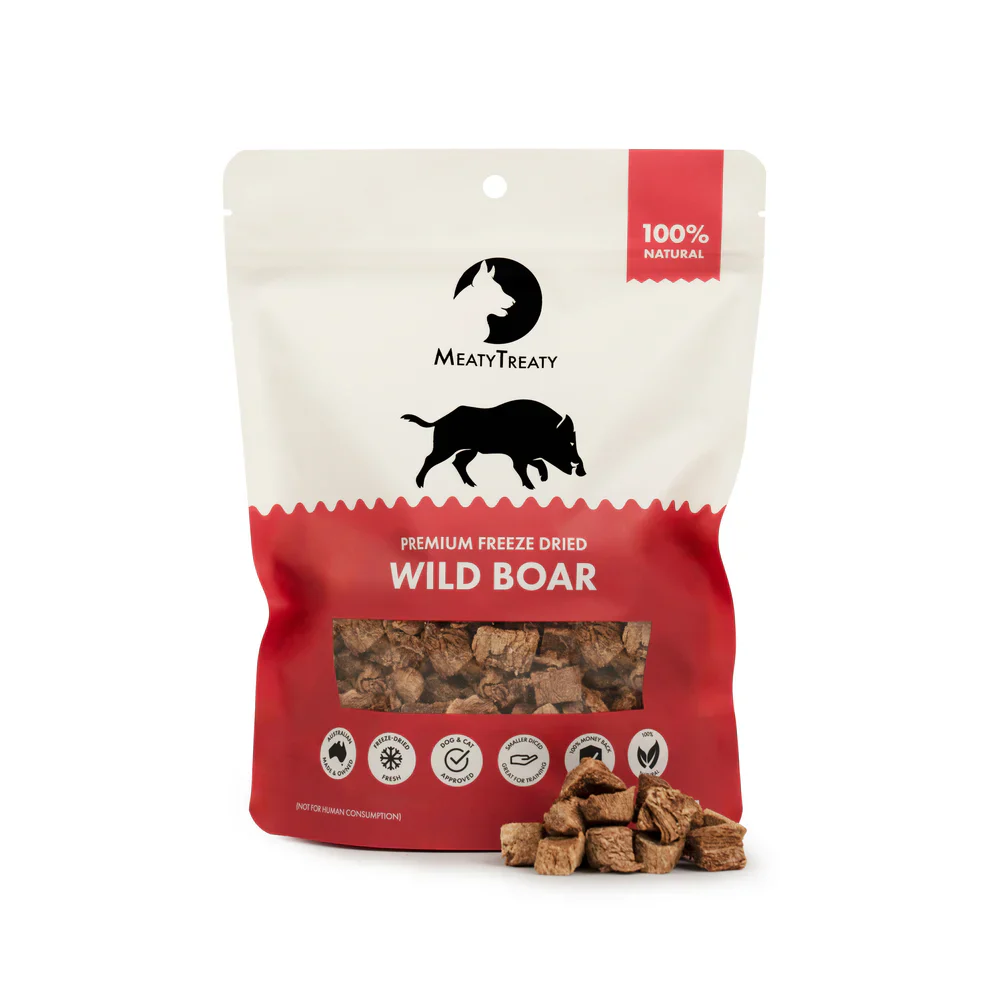MEATY TREATY Freeze Dried Wild Boar Dogs & Cats Treat 70G - Image 3