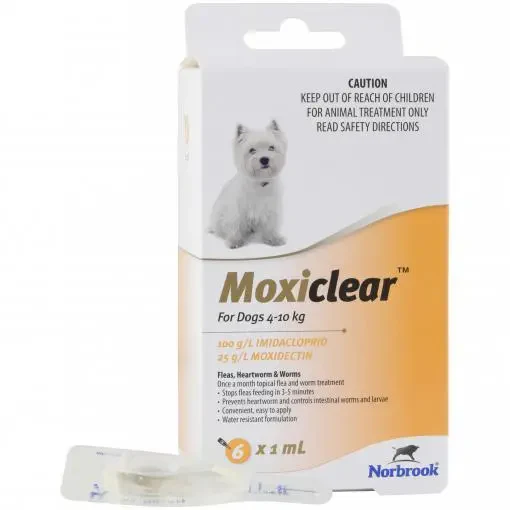 Moxiclear Flea & Worming Spot On for Dogs 4-10KG - Image 2