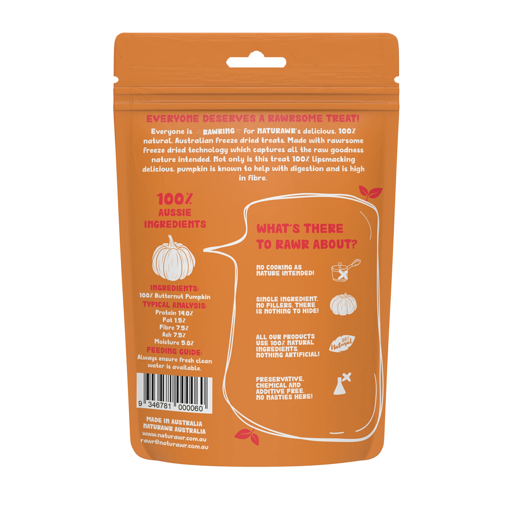 NATURAWR Pumpkin Patch Freeze Dried Dogs Treats 30G - Image 2