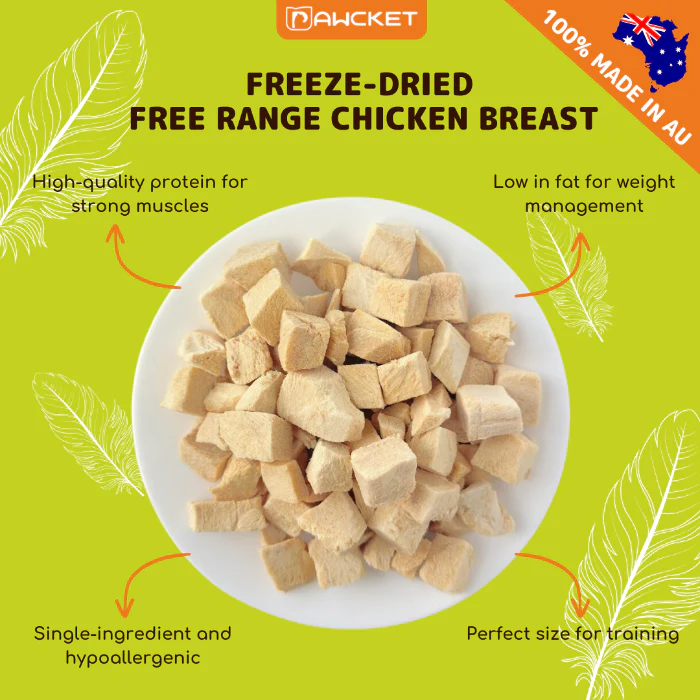 PAWCKET Freeze Dried Free Range Chicken Breast Dog & Cat Treat 80G - Image 3