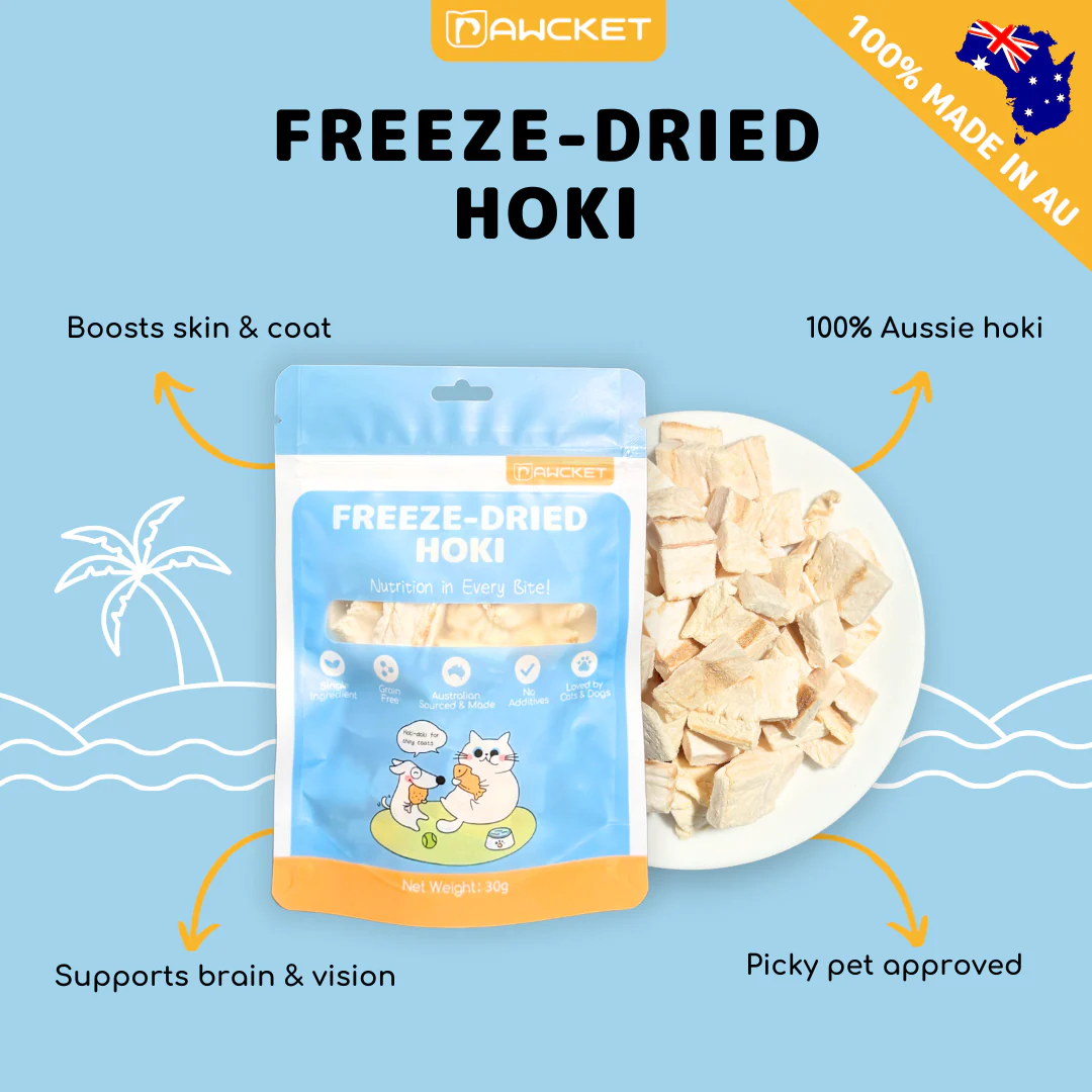 PAWCKET Freeze Dried Raw Hoki Dog and Cat Treat 25G - Image 2