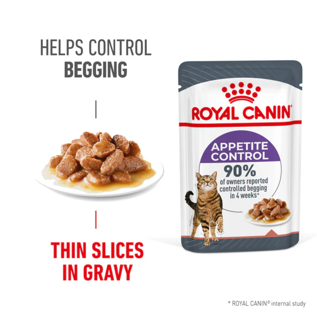 Royal Canin Appetite Control Gravy Wet Cat Food Pouches 85G x 12 - Image 6