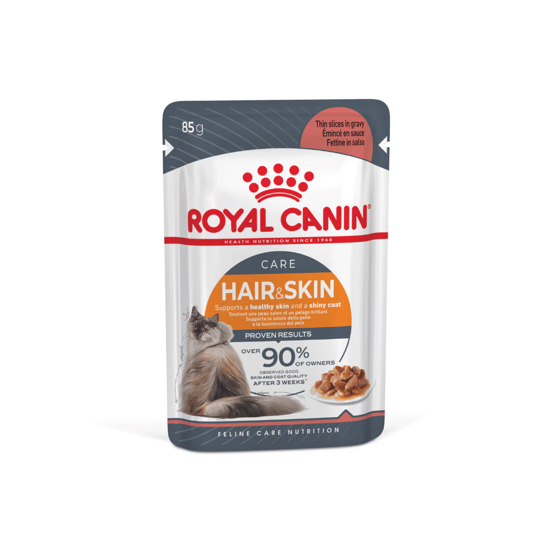 ROYAL CANIN Gravy Hair & Skin Care Wet Cat Food Pouches - Image 3