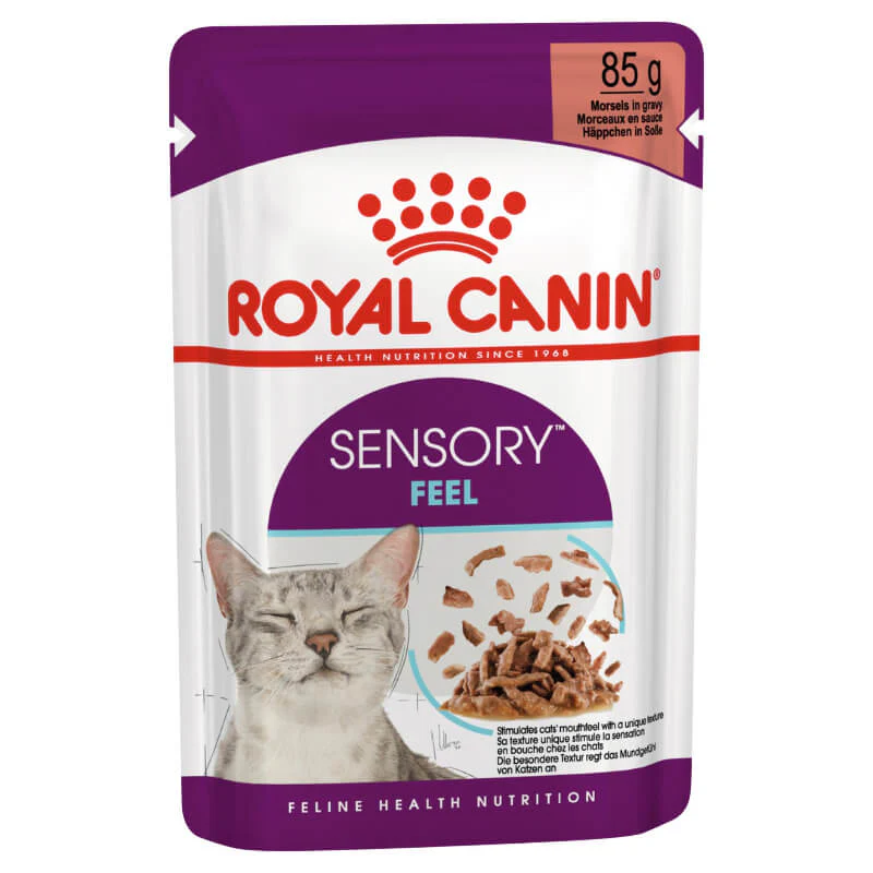 Royal Canin Sensory Feel Gravy Wet Cat Food Pouches 85G x 12 - Image 2