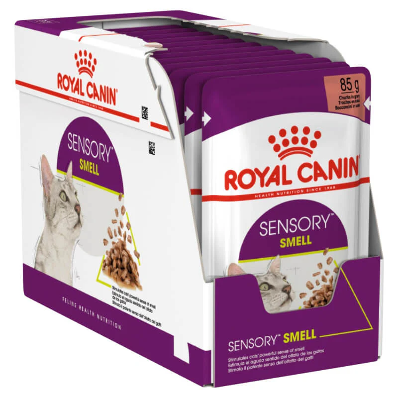 Royal Canin Sensory Smell Gravy Wet Cat Food Pouches 85G x 12