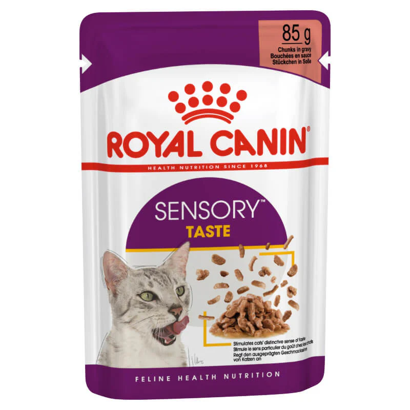 Royal Canin Sensory Taste Chunks Gravy Wet Cat Food Pouches 85G x 12 - Image 2