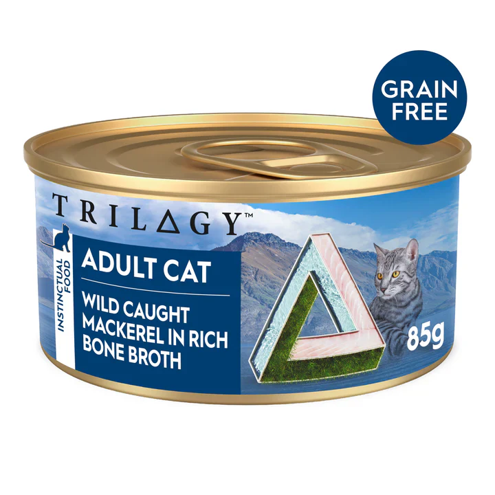 TRILOGY Adult Wild Mackerel In Bone Broth Wet Cat Food 85G