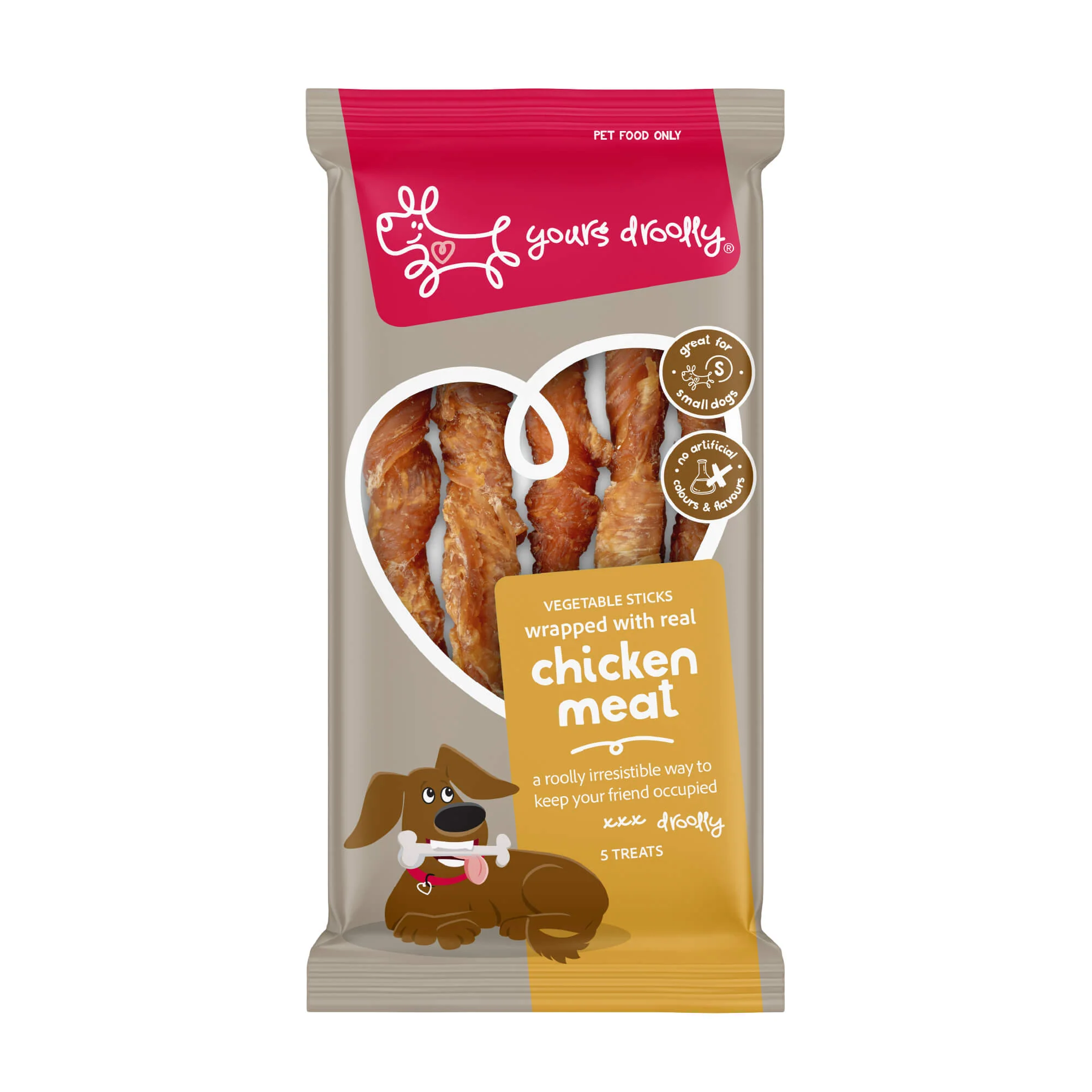 Yours Droolly Chicken Wrapped Sticks Dog Treat