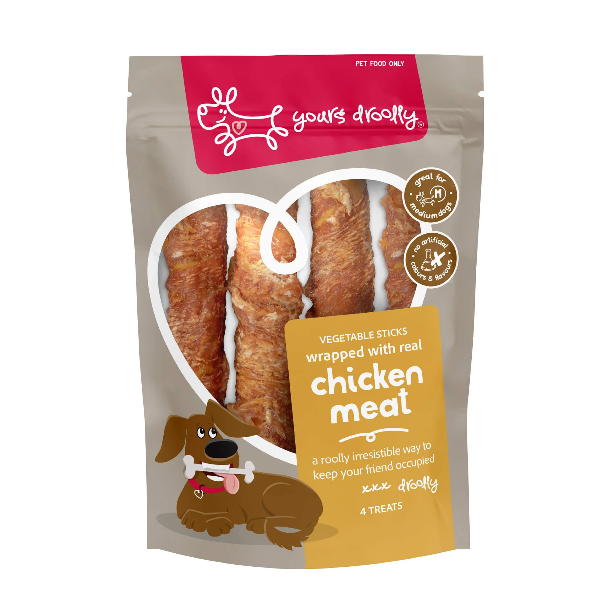 Yours Droolly Chicken Wrapped Sticks Dog Treat - Image 2