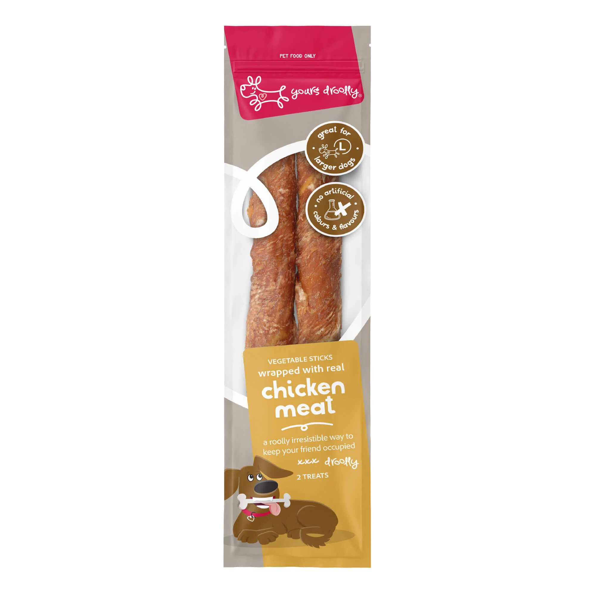 Yours Droolly Chicken Wrapped Sticks Dog Treat - Image 3