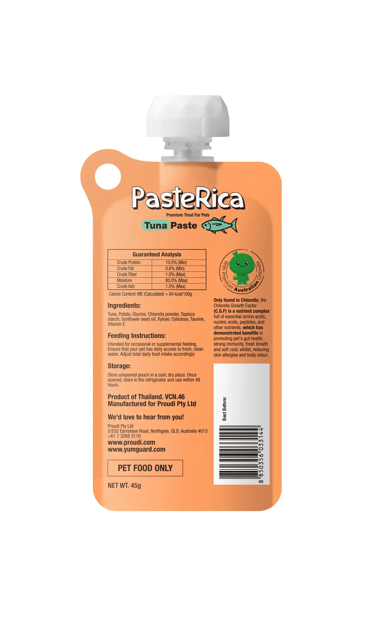 YUMGUARD Paste Rica Hake Paste Treat for Dogs & Cats 45g - Image 2
